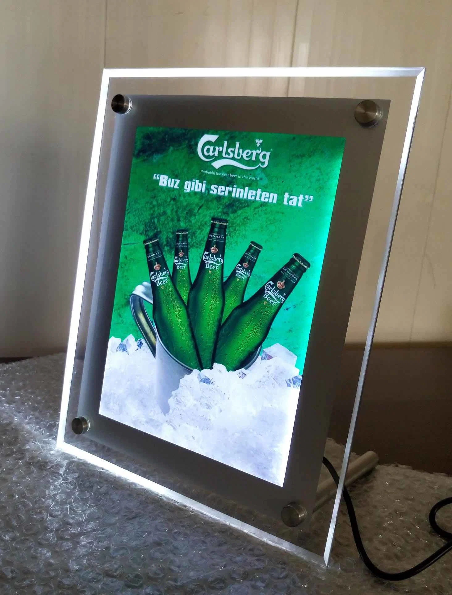 A0 A1 A2 A3 A4 Acrylic Photo Frame Glass LED Photo Frame Light Box Advertising LED Restaurant Menu Board