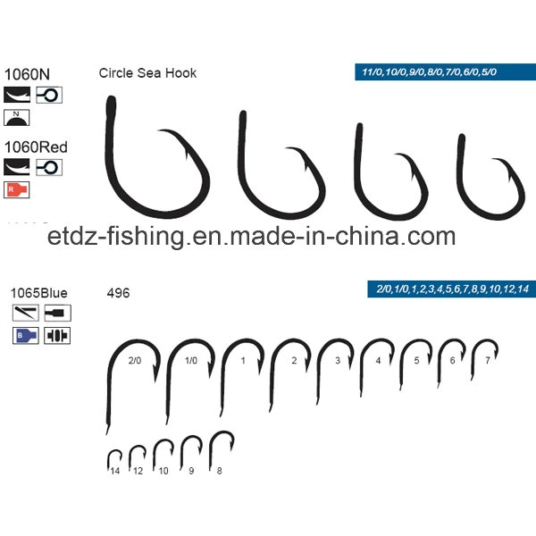 Jigging Karruy Hooks Budal Carp Circle Hooks de pesca de mar