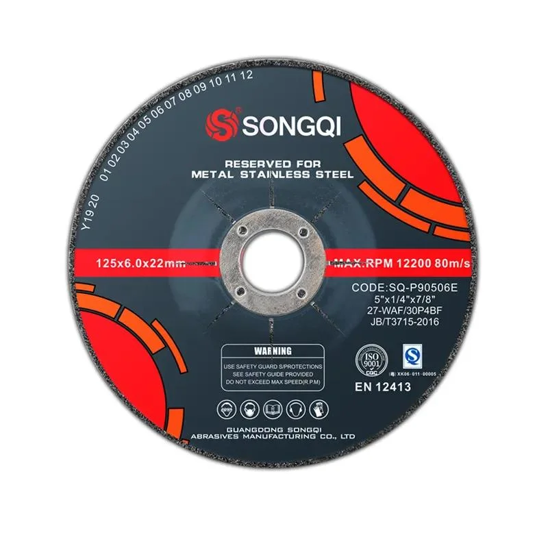 Songqi 5 pouces 125*6*22.2 mm Disque de meulage en résine abrasive pour le métal.