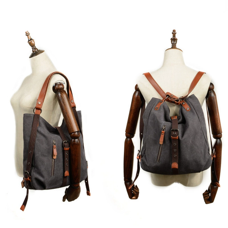 Bolso de hombro mochila de lona Crossbody Casual Daypack Vintage estilo Ci13334