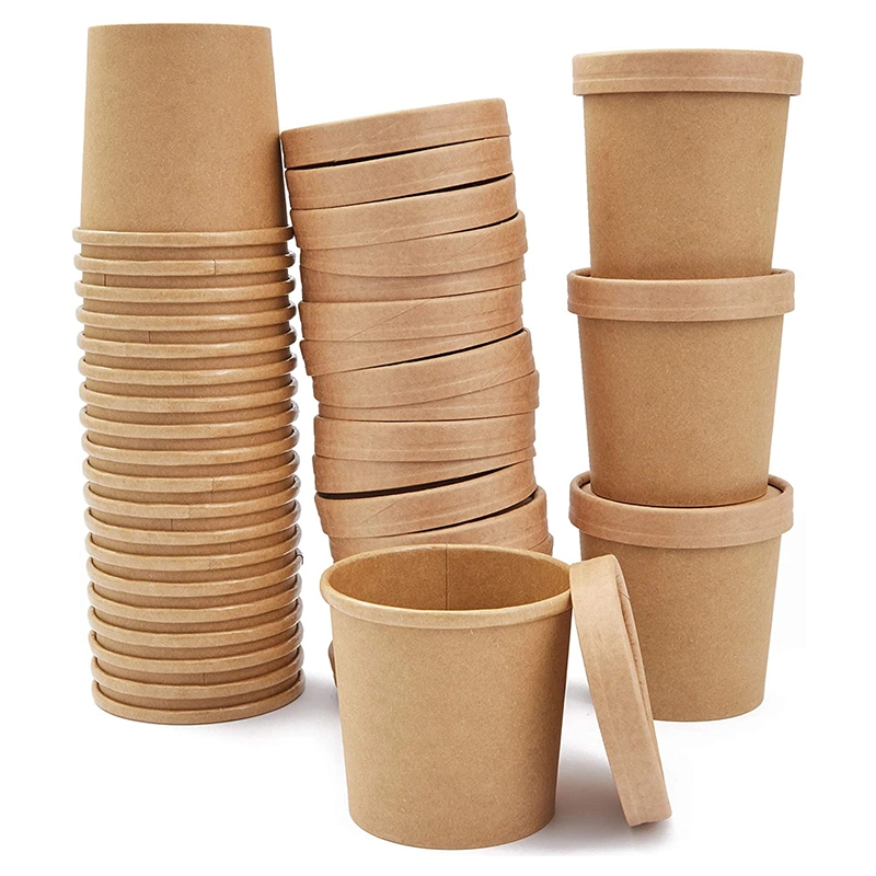 2022 High quality/High cost performance  Disposable Paper Soup Bowl Kraft Soup Cup