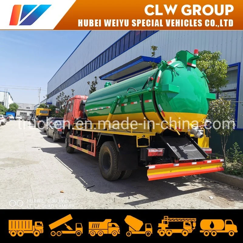 Customized 10, 000liters Vacuum Pump Cleaning Slurries Sludges Sewage Suction Truck