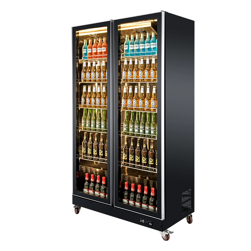 680L Affichage vertical 2 boisson froide porte un petit réfrigérateur