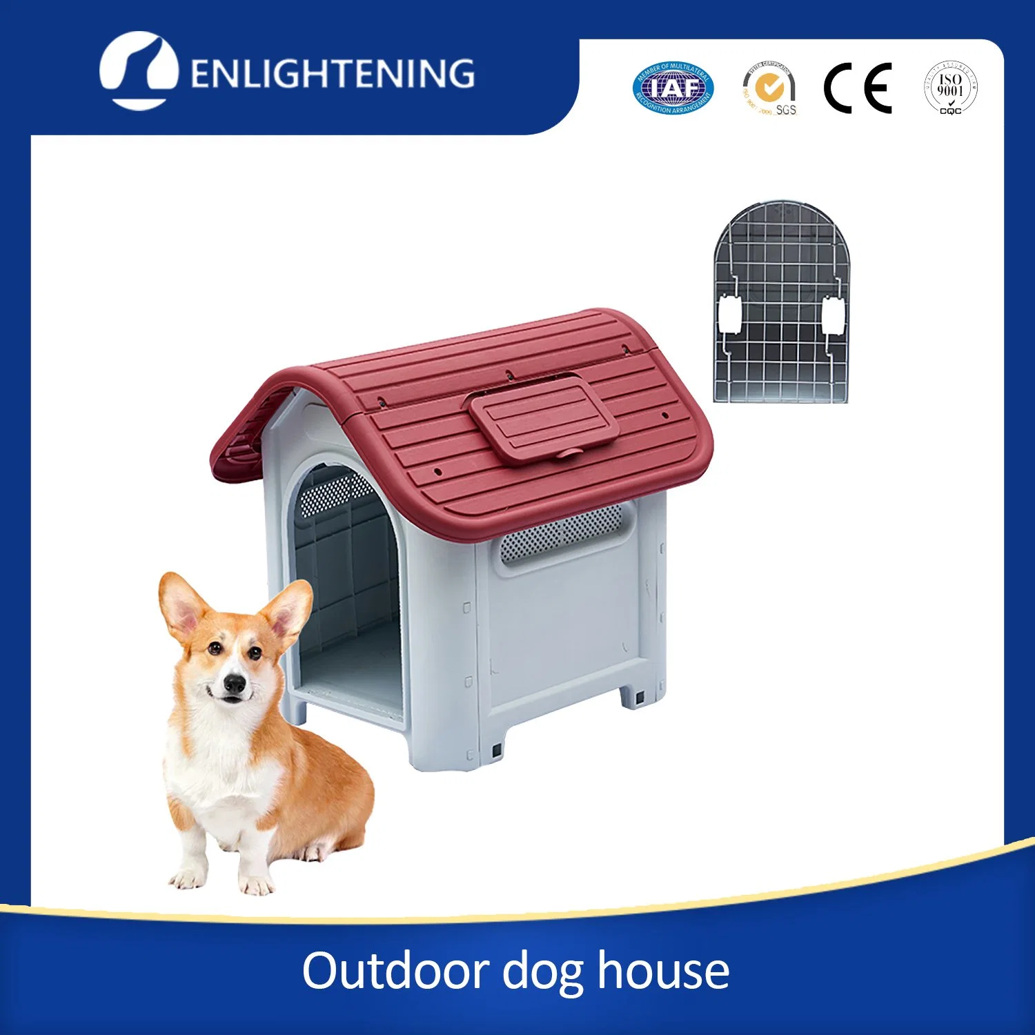 PP Material Large Nest Outdoor Plastic Kennel Big Dog Bed Cage Pet Room House Dog Cage Cat Nest Four Seasons Outdoor Dog Outdoor Cage
