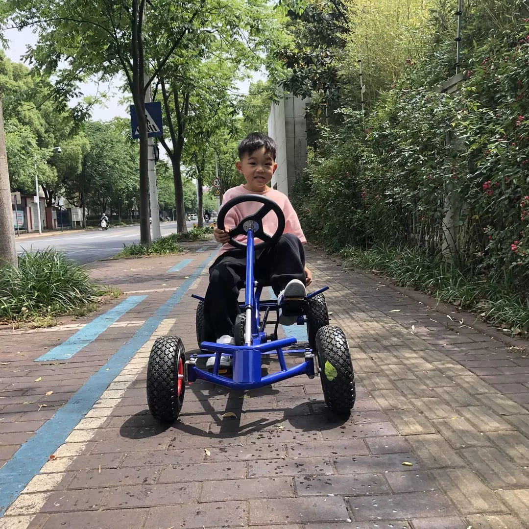 El parque de atracciones más nuevo y divertido, al aire libre, cuatro ruedas de servicio pesado Mini pedal Go Kart para niños de 3-12 años