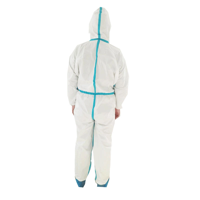 Medical Protective Suits En14126 ISO Safety Clothing Without Foot Cover