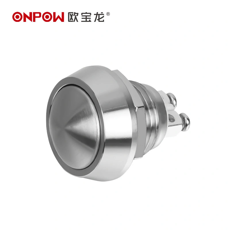 Onpow Metal Push Button Switch with Momentary/12mm/Waterproof/Stainless Steel/IP65