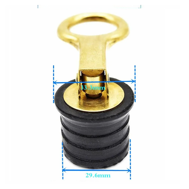 Best Matel Rubber Brass T-Handle Twist-in Hull Livewell Boat Drain Plug Boat Bilge Transom Seawall Baitwell Marine Hardware