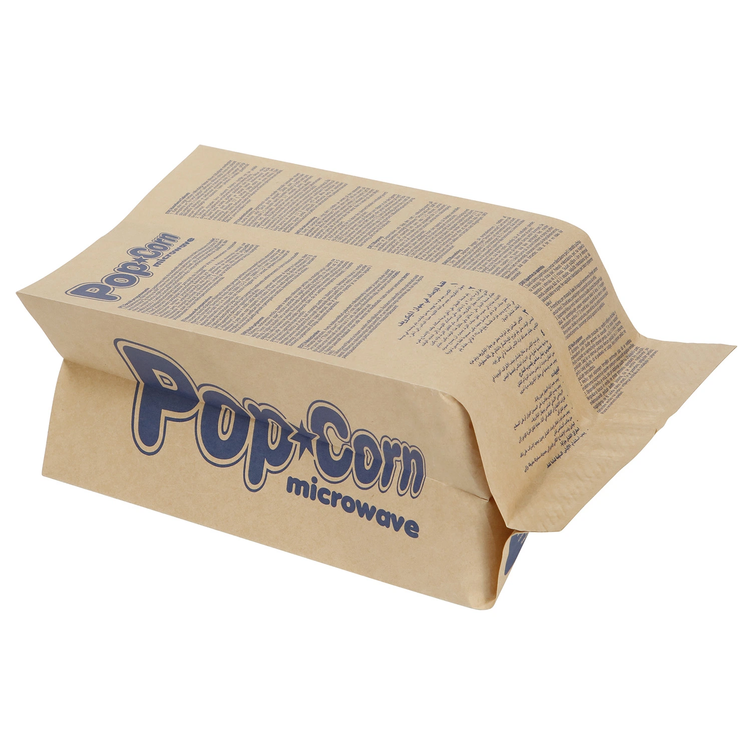 Venda por grosso de Design Personalizado Grau Alimentício com película reflectora pipoca de microondas embalagem de sacos de papel para alimentos