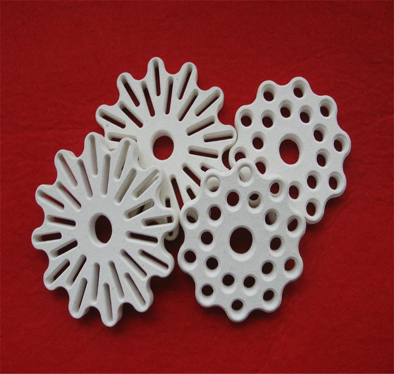 High Tempearure Kiln Used Custom Made White Refractory Mullite Ceramic Disc for Heating Element