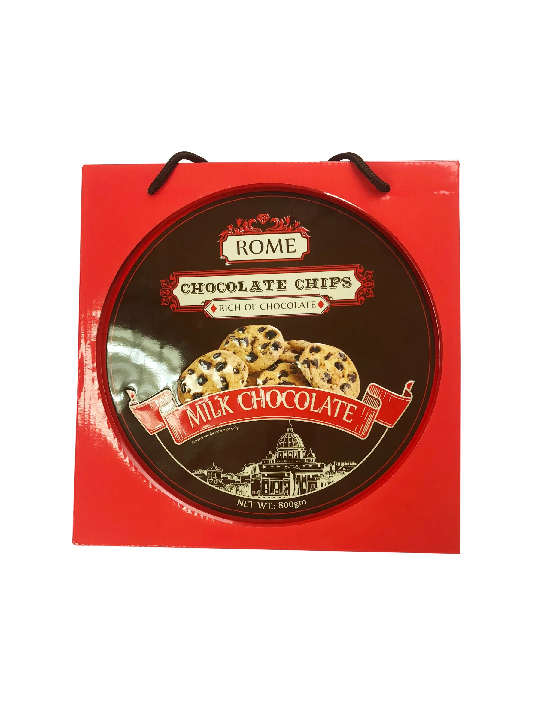 Angelhere Hot Sale 800g Chocolate Chips Butter Cookies Gift Box Halal Food