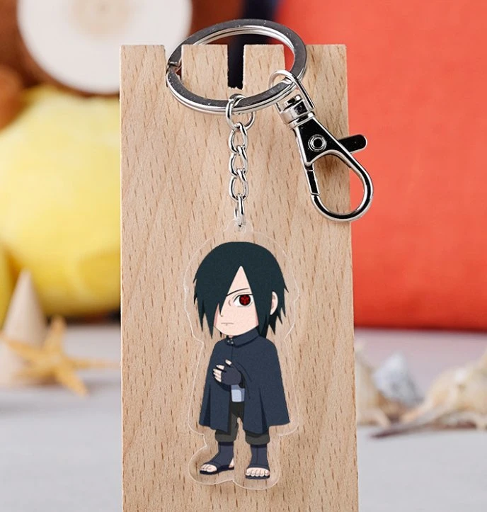 ANIME Naruto Keychain Uchiha Madara Keyring Uchiha Itachi llave acrílica Titulares