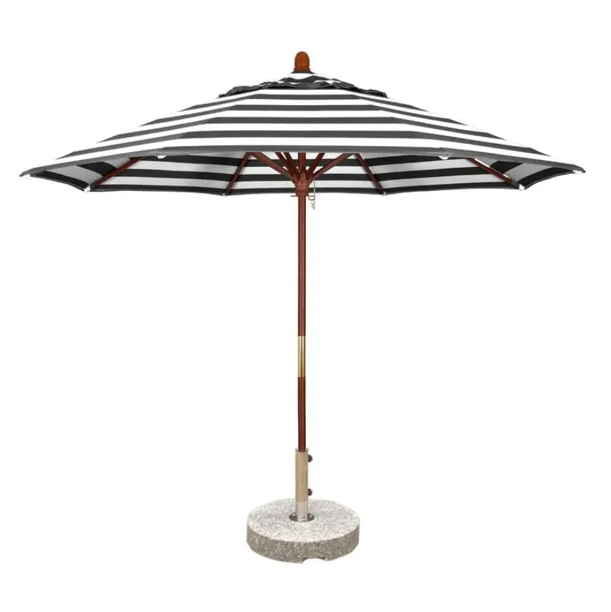 Wood Beach Umbrella with Various Style Available