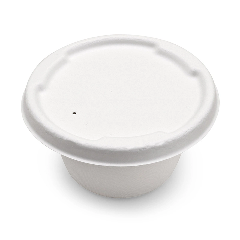 500ml Sugarcane Pulp Bagasse Disposable Round Bowl for Soup Salad