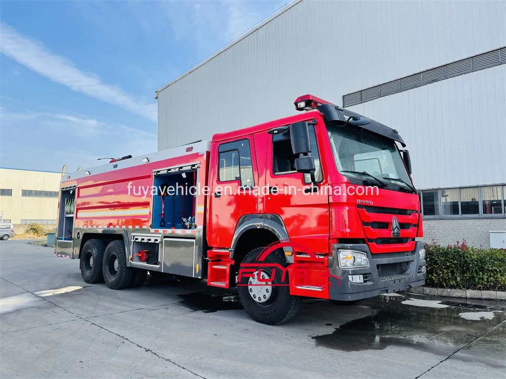 6X4 Cummines 550HP HOWO 14 Ton 14000 Liters Dry Powder Fire Extinguisher Truck