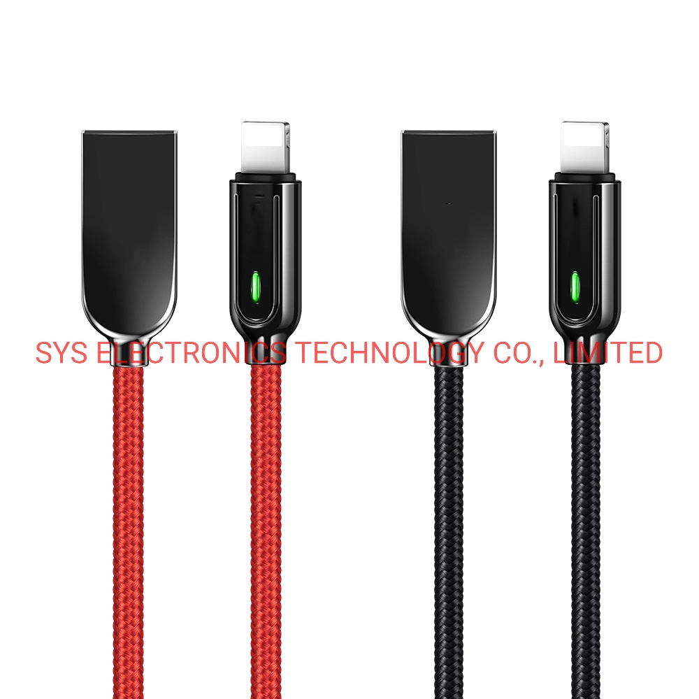 Smart LED Cable Charger Lightning Auto Power off/on Charging Data Cable