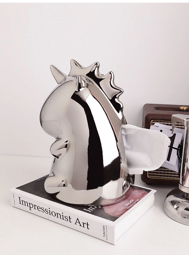 Unicorn Ceramic Ceramic Tissue Box for Home Decoration