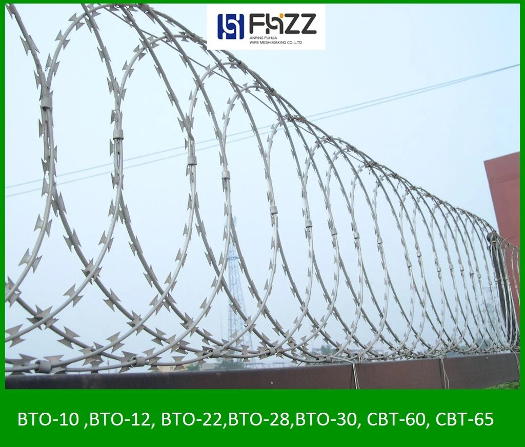 Cbt- 65 Stainless Steel Flat Warp Concertina Razor Barbed Wire