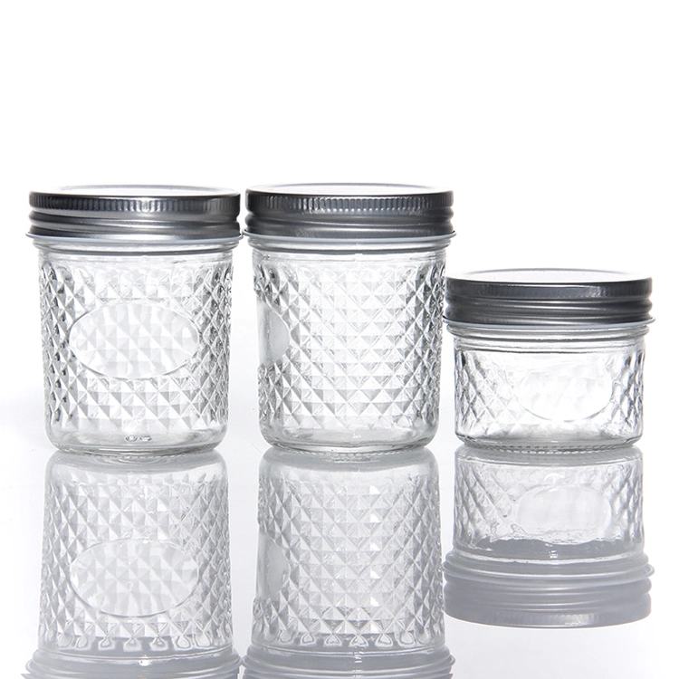 Free Sample 32oz 4oz 5oz 8oz 16oz 24oz Kitchen Bar Restaurant Salad Jam Jelly Wide Mouth Glass Mason Canning Jar with Lid and Band