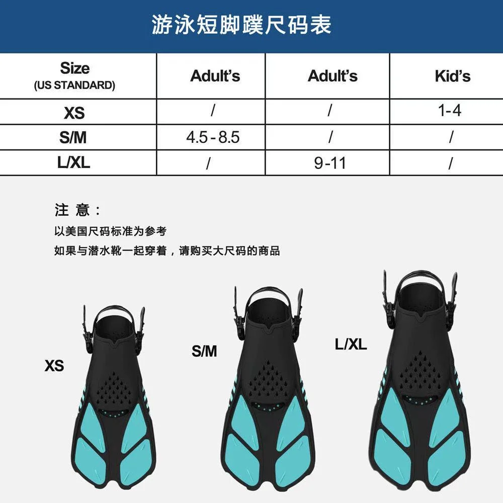 Cross Border New Einstellbare Elastische Fuß Zu Öffnen Schnorcheln Schwimmen Kurz Flossen Outdoor Tauchausrüstung in 2020