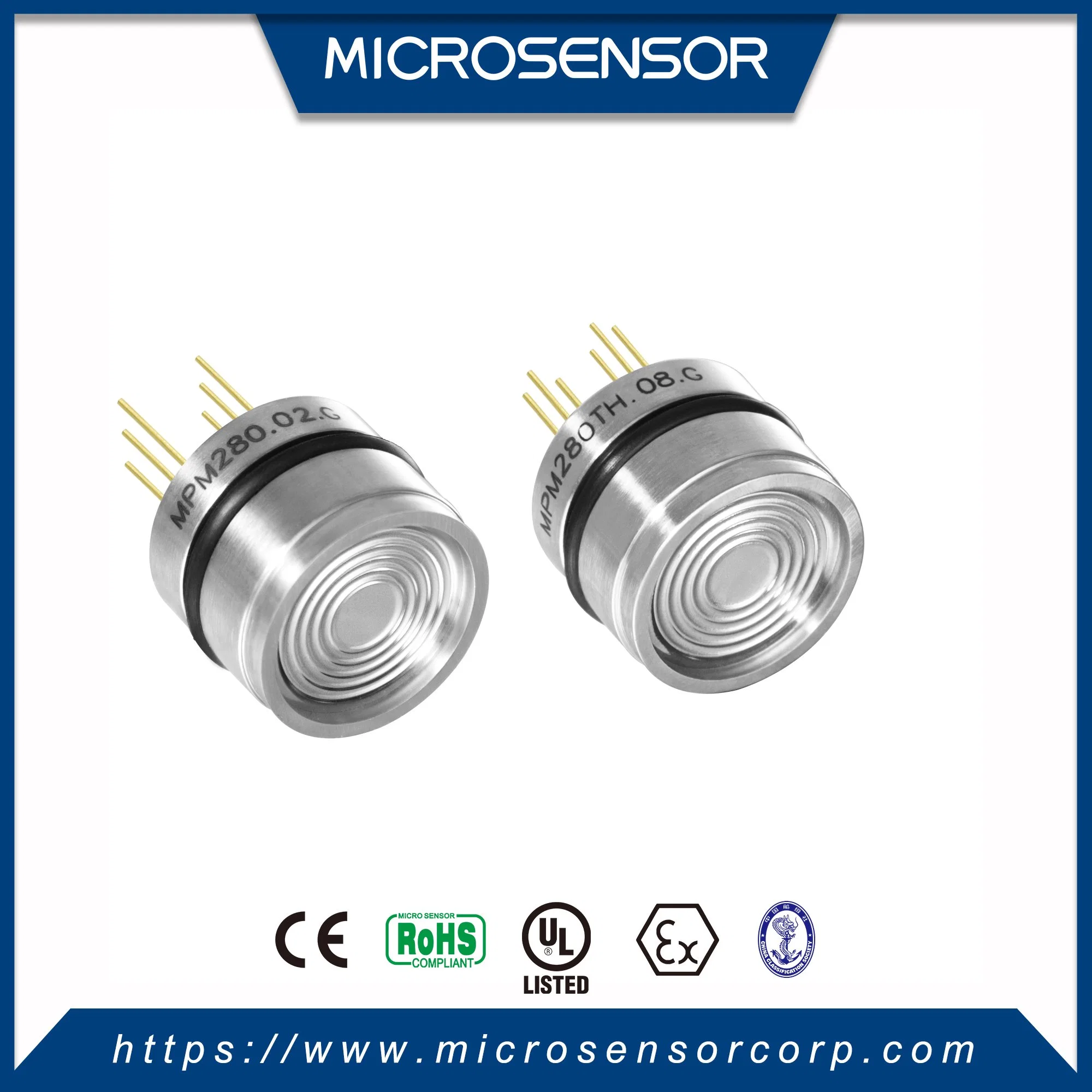 Air Accurate Stainless Steel Hydraulic Customized Piezoresistive Pressure Sensor MPM280