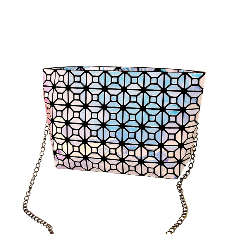 Fashion Laser Luminous Geometric Ladies Single Chain Crossbody Shoulder Bag