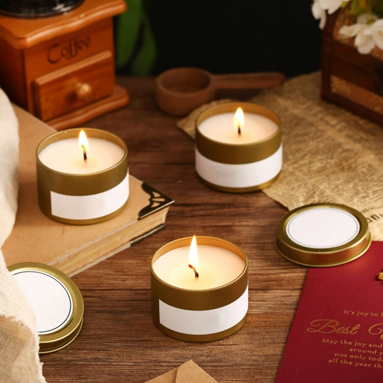 Popular Wholesale/Supplier 90g Cylinder Luxury Scent Tin Candles for Home Decoration and Wedding Ceremony