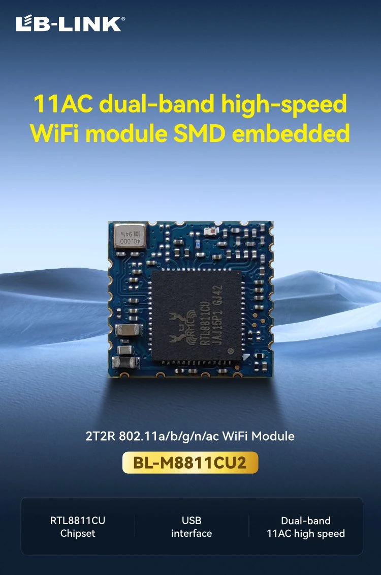 LB-LINK BL-M8811CU2 Chipset mais recente RTL IC 433,3 Mbps WiFi Module USB Interface WiFi Gigabit Network Card Realtek 8811