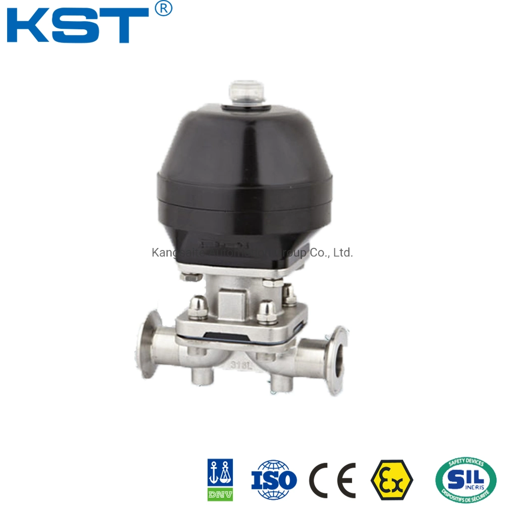 Clamped Kt/OEM CE, ISO9001, FDA, API, Dnv Glas Lined Pneumatic Diaphragm Valve