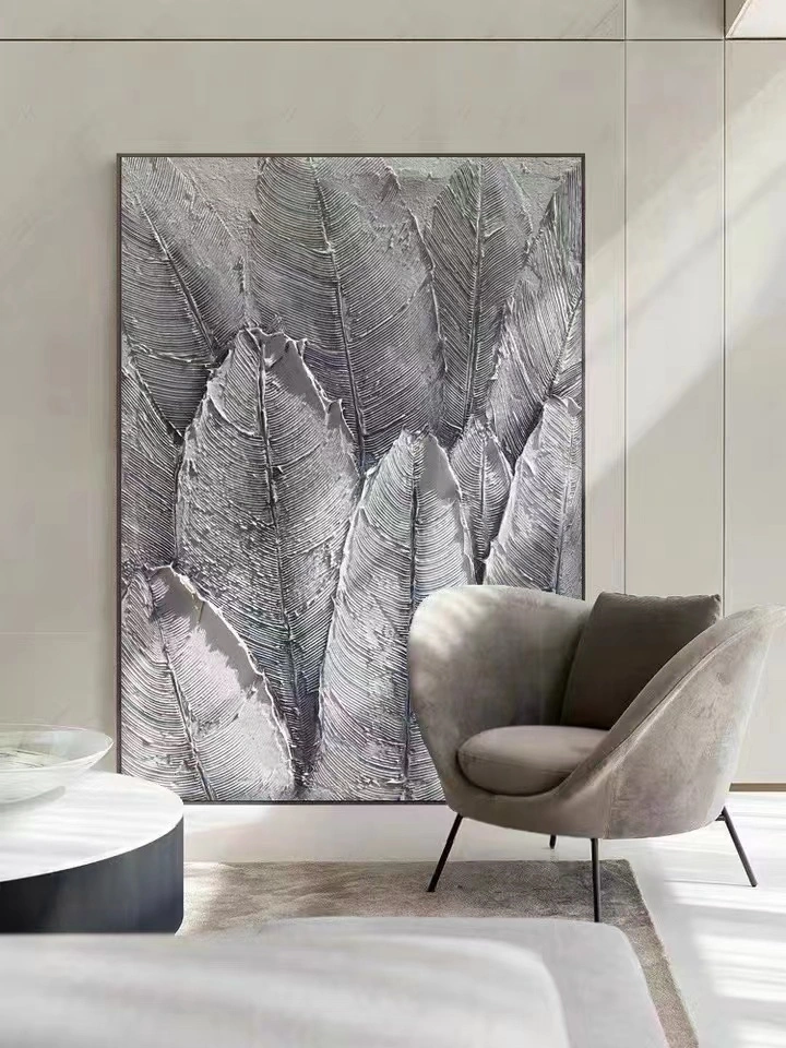 Pintura a óleo Emboss de grande dimensão para decoração doméstica