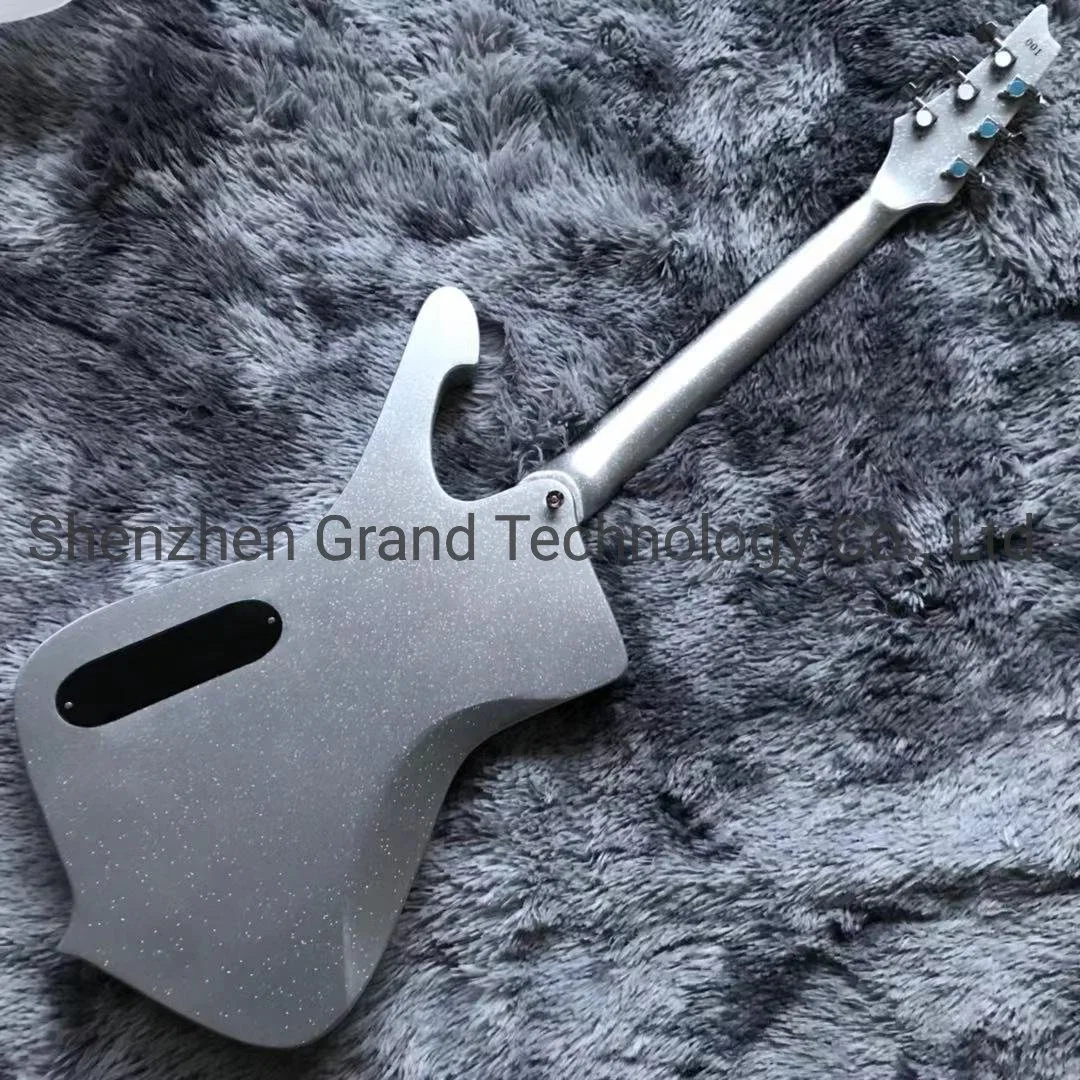 2021 El Nuevo Grand Iban personalizado de Estilo de guitarra eléctrica acabado brillante de plata con incrustaciones de punto cuello Hardware cromado aceptar personalizado