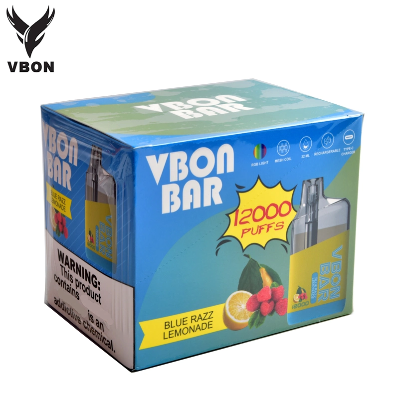 Vbon 22ml Crystal Tank RGB 12000 Puffs Wholesale I Vape Pen Pod Vapes Vaporizer