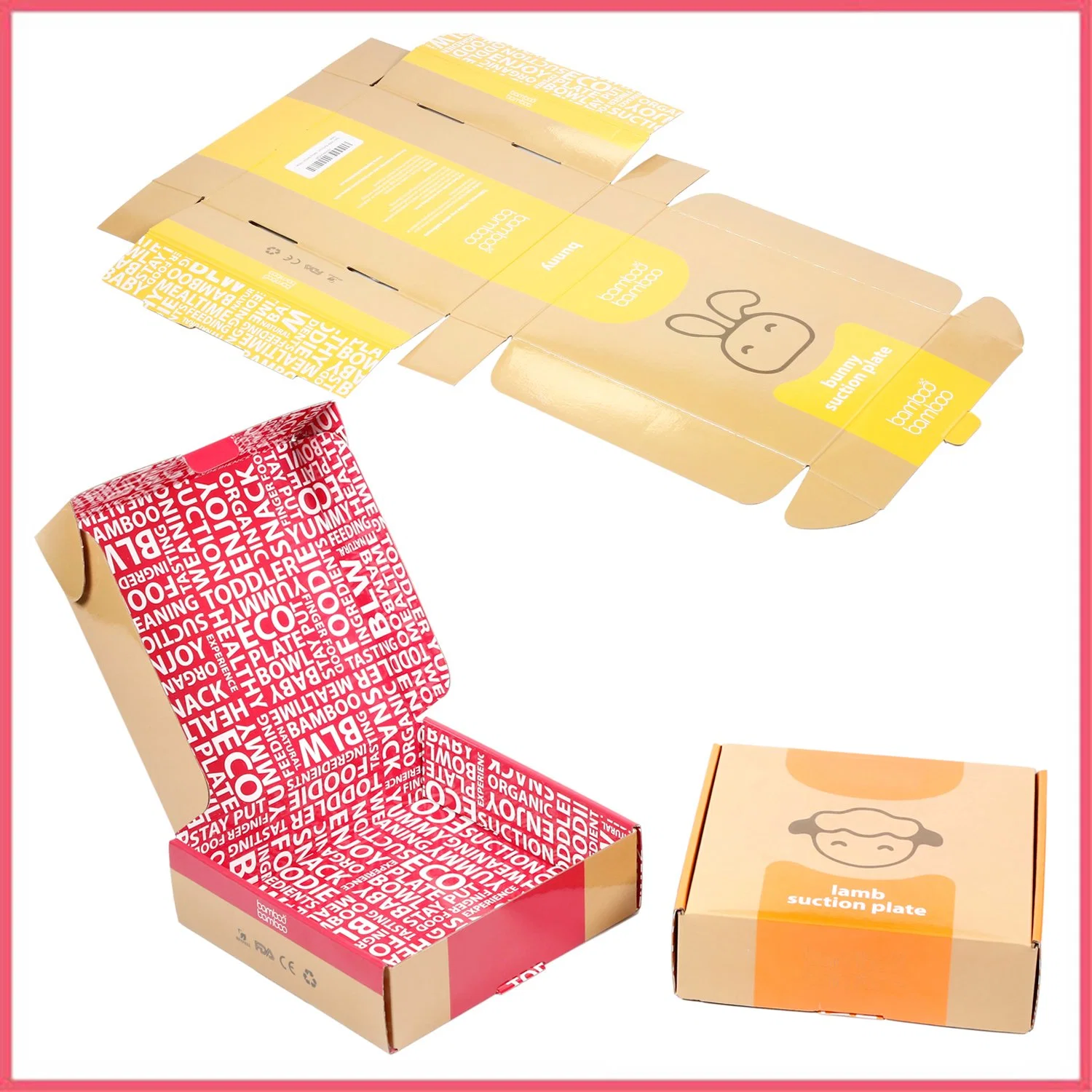 Cor impressa personalizada de Papelão Ondulado roupas de papel Equipamento Vinho Mailer Mailing Cosméticos Produtos de Transporte de Entrega de Embalagem embalagem caixa de papelão dobrável