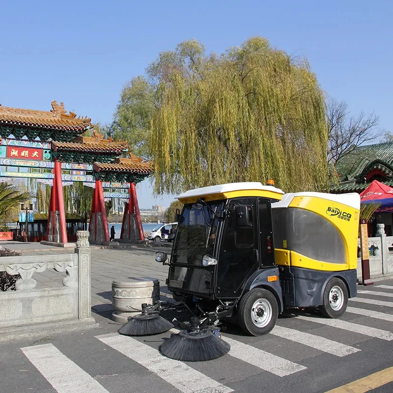 Todo cerrado automático polvo industrial eléctrico vacío eléctrico máquina de limpieza de carreteras Sweeper Camión