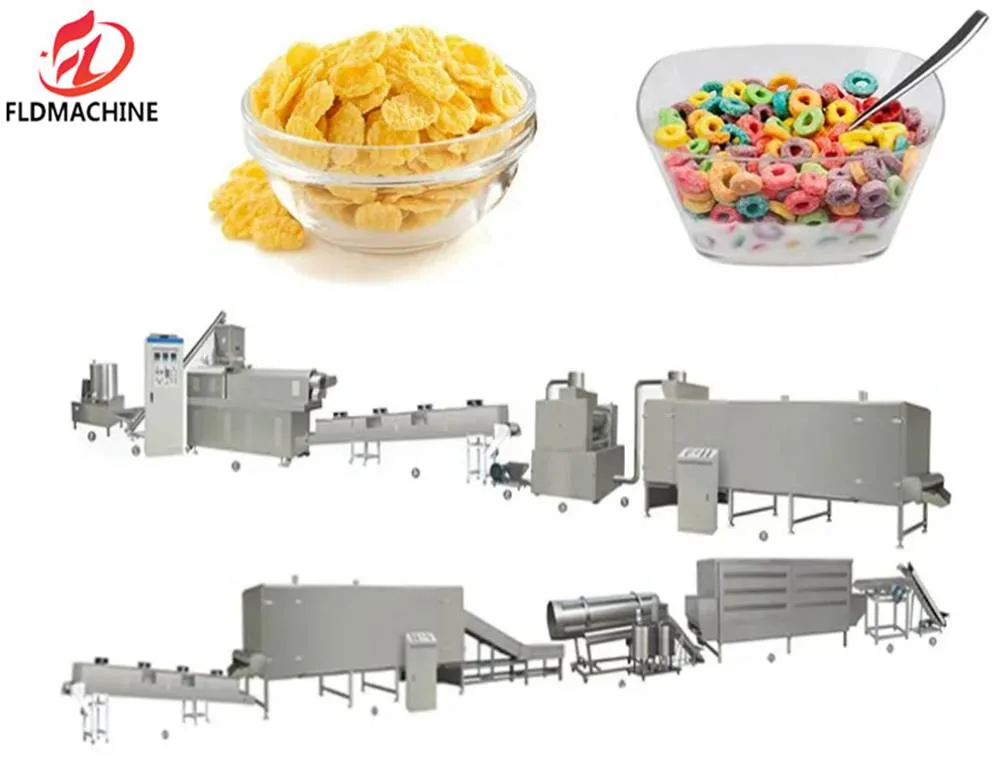 Máquina de hacer hojuelas de maíz/máquina de hacer cereales/máquina de procesamiento de maíz dulce