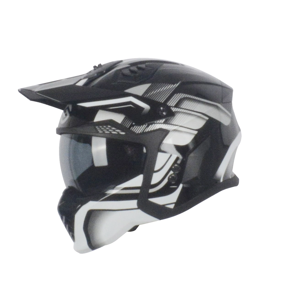 Combination Half Face off Road Full Face Solid Graphic ECE 22.06 Motorcycle Helmet