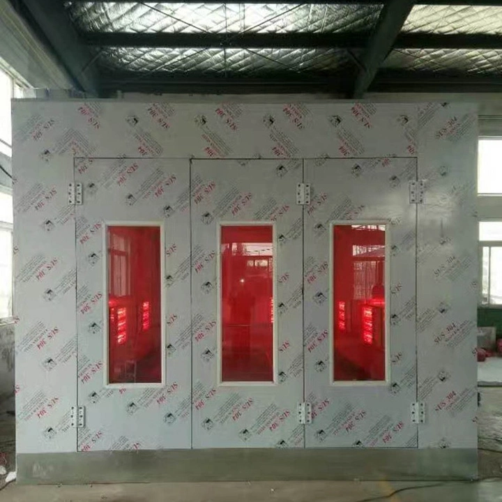 Hongyuan High Quality Spray Booth Cabina De Pintura Car Painting Room with Gas Diesel Waste Oil Burner Infrared Electric Heater Tire Changer Wheel Balancer