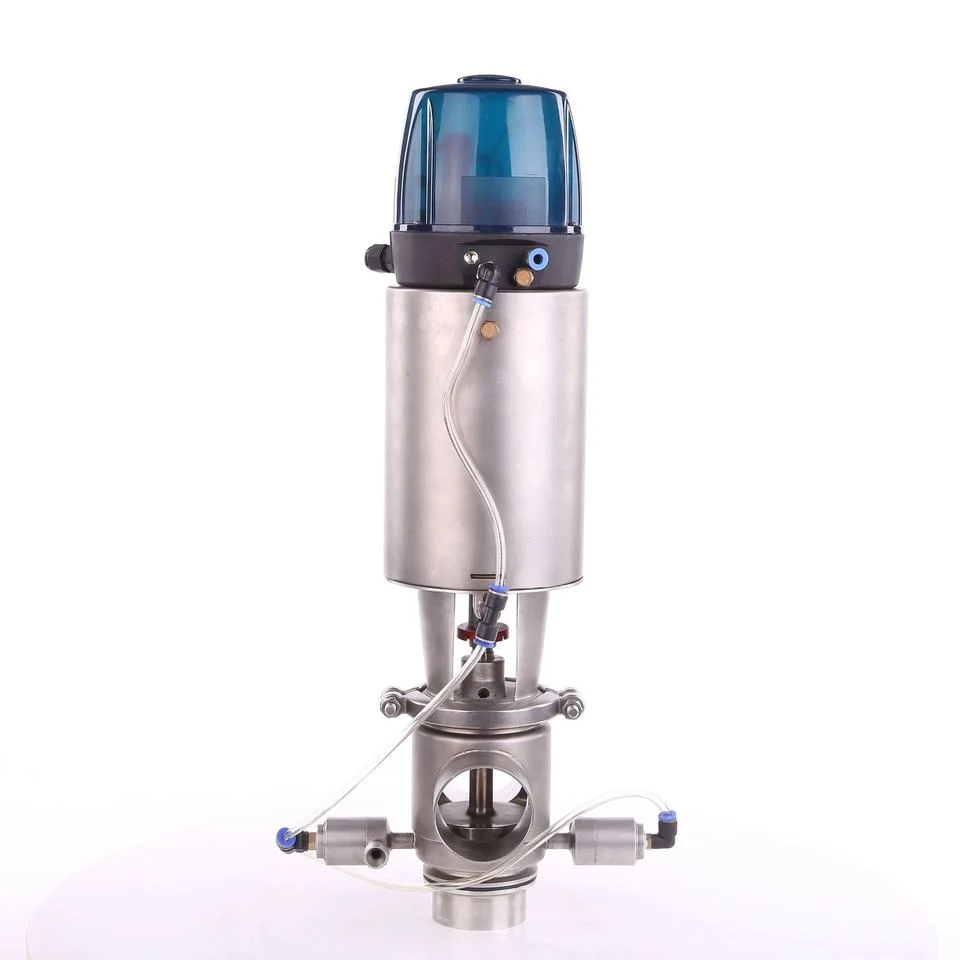 Xusheng Food Grade Double Seat Valve Sanitary Pneumatic Clamp Mixproof Valve