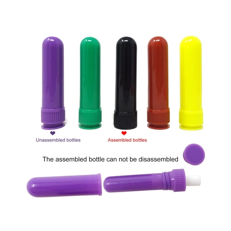 Customized Logo Good Quality Colored Cool Oil Blank Nasal Inhaler Plastic Tube