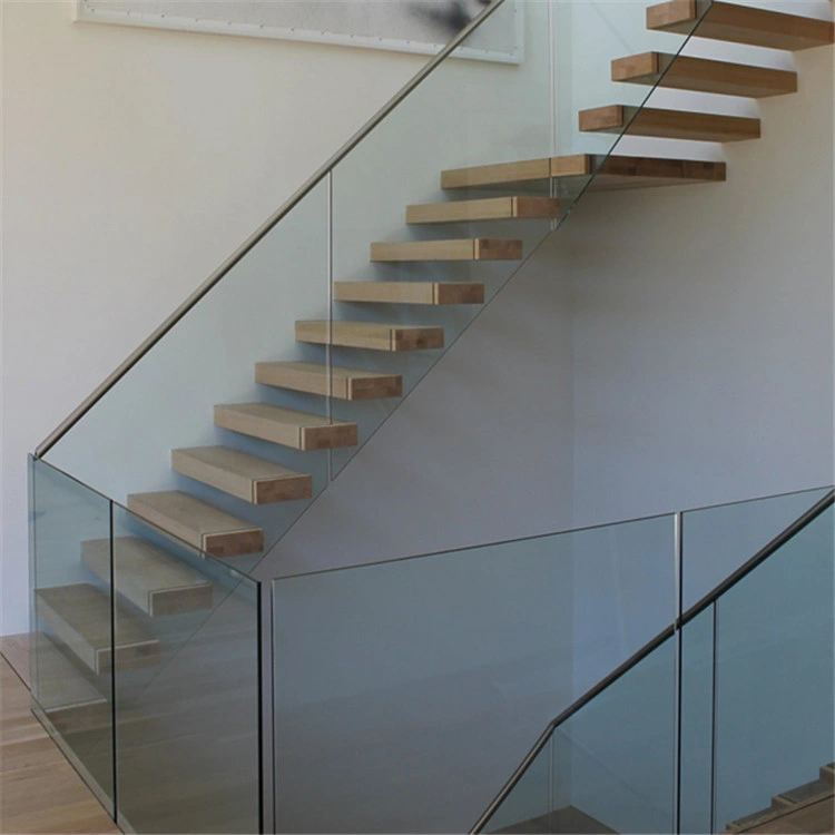 Gerade Weichstahlglas Moderne Schwimmende Treppe Prefab Stahlglas Treppen