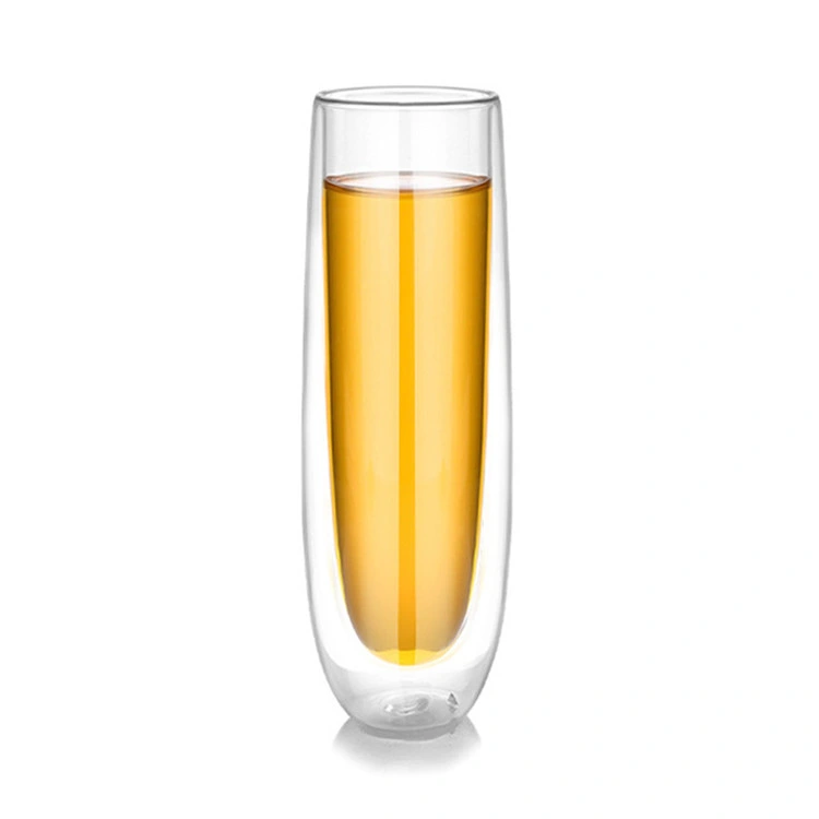 Tall and Thin High quality/High cost performance Clear Custom Thermo Glass Champagne Wine Cup