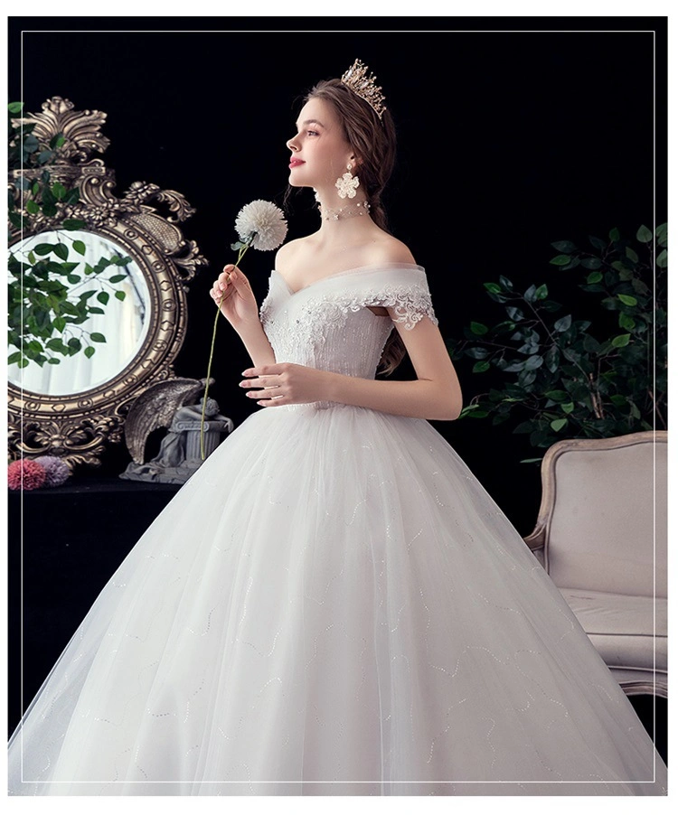 2021 New Western Strapless Hot Bridal Dress Lace Wedding Dress Bride Gowns Trailing Vestido De Noiva