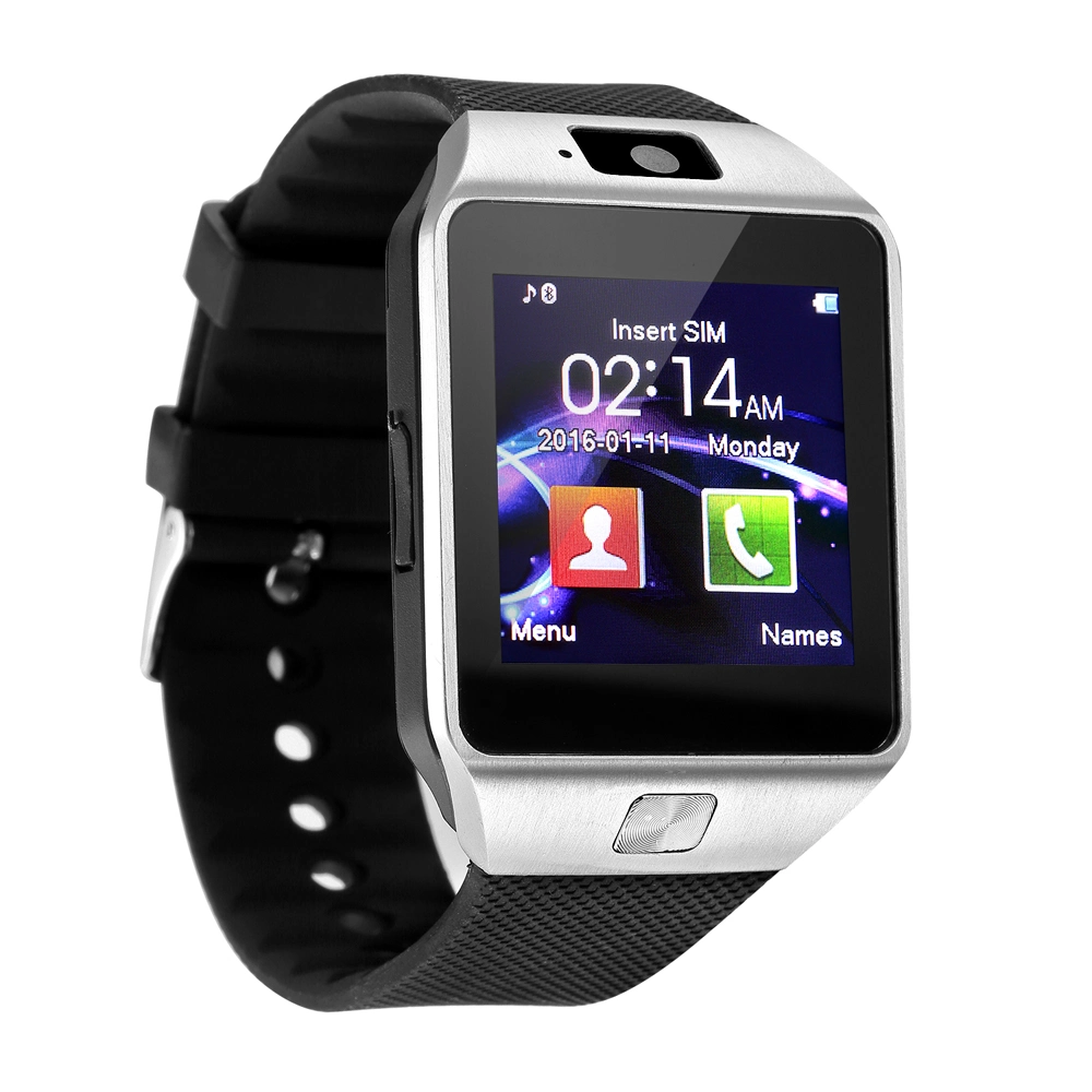 Relógio de pulso com tela sensível ao toque, telefone celular e smartwatch Dz09.