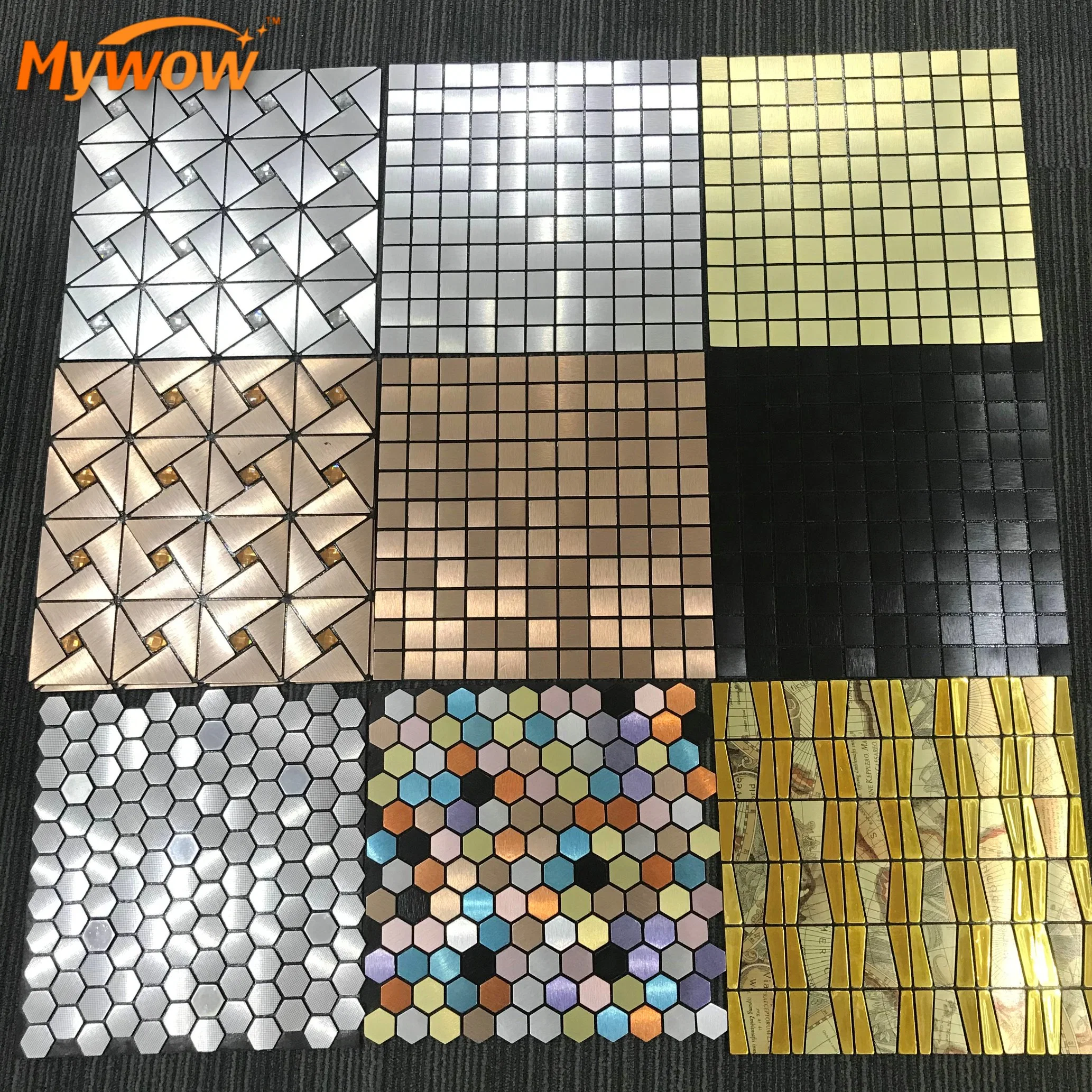 Fashion Decorative 3D Panel Glass Diamond Mosaic Tile for Bathroom