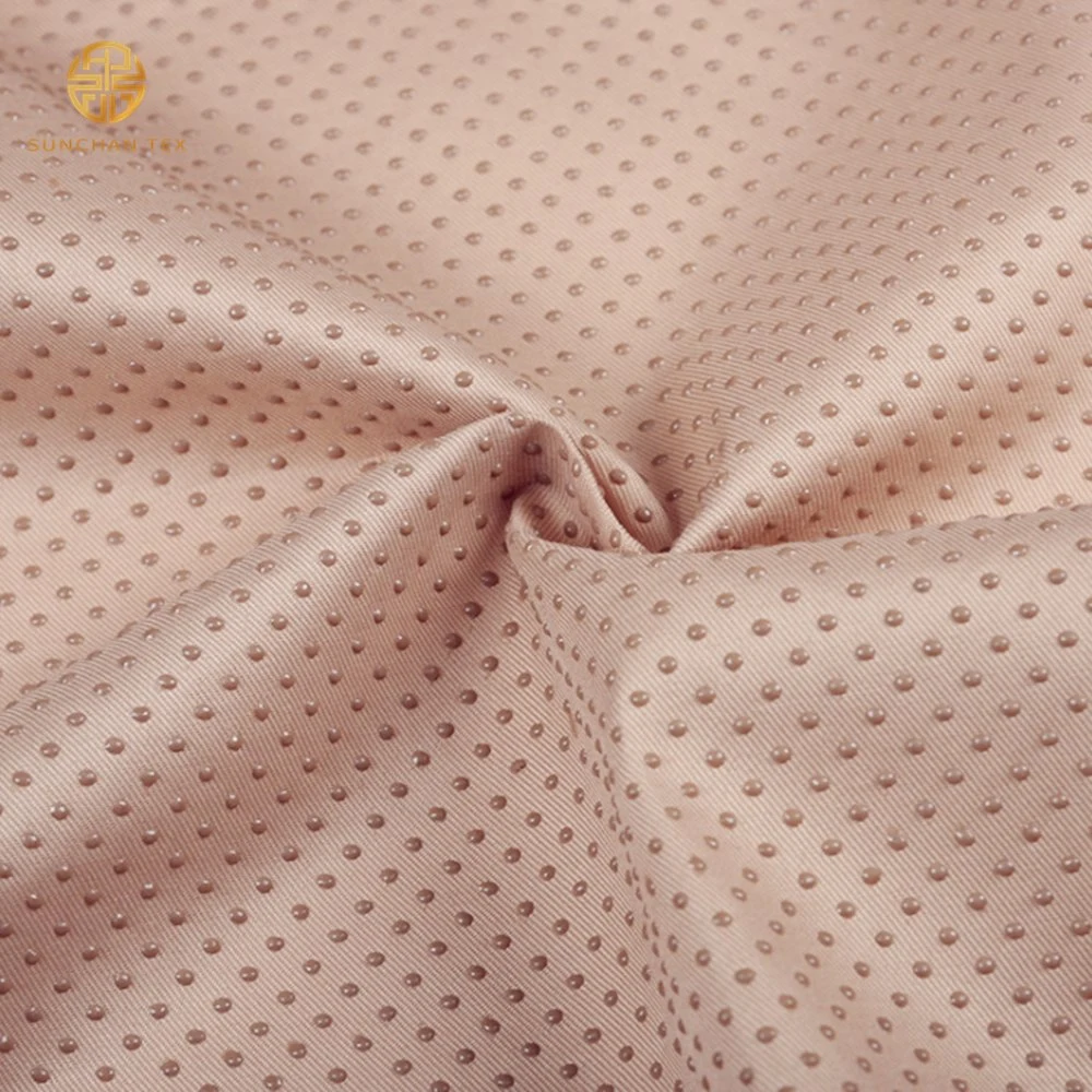 PVC Dots Coated Gabardine Fabric for Upholstery