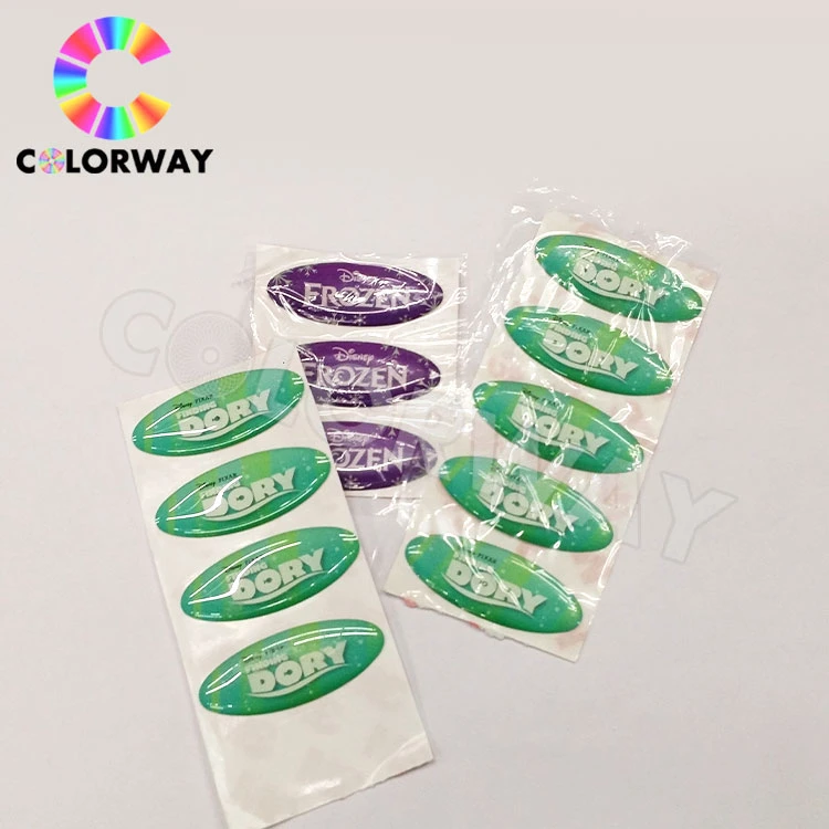 Custom Print Decorative Round Adhesive Clear Dome Epoxy Sticker