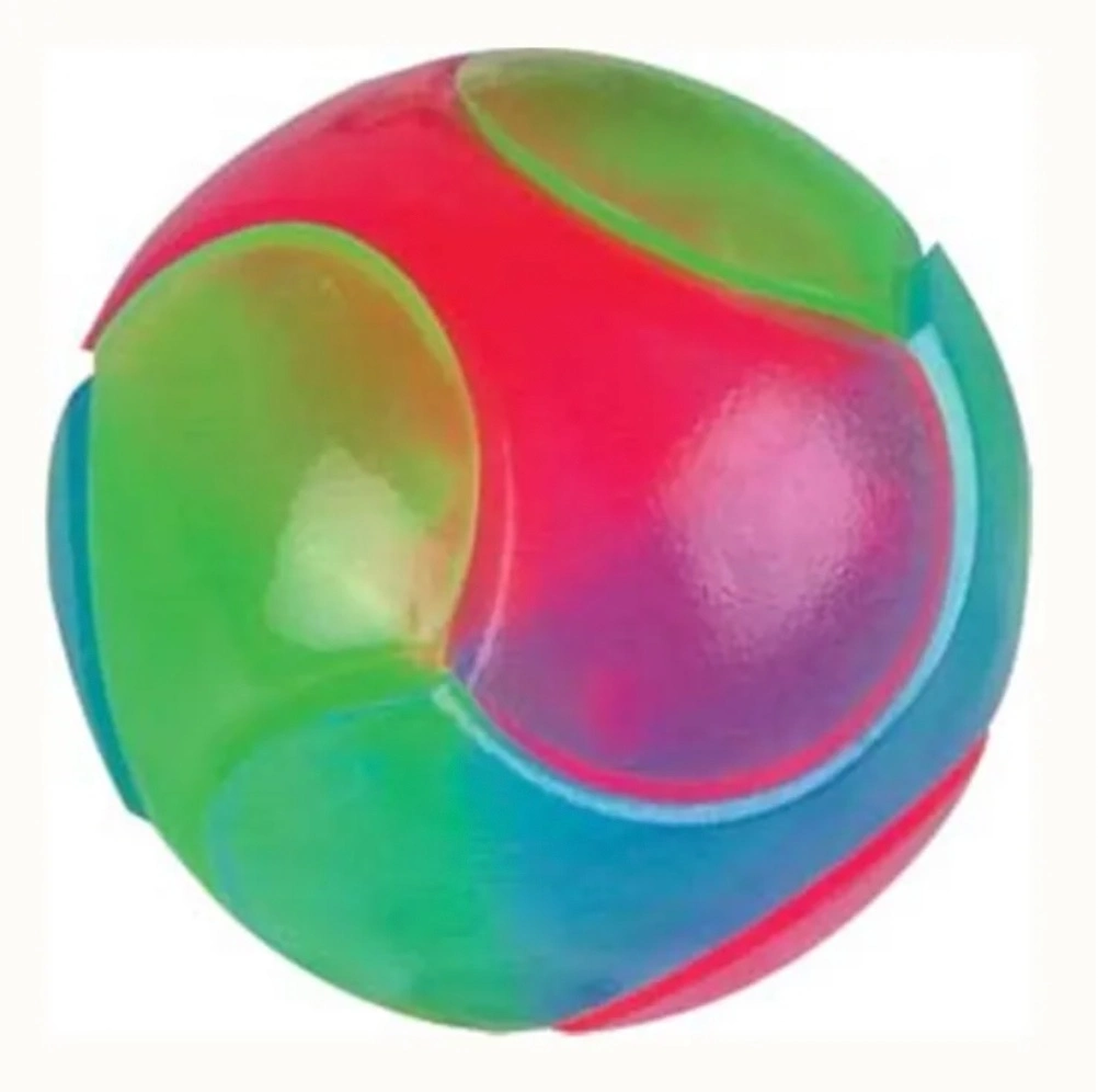 Small Dog Flash Ball TPR Three Colors Solid Bouncy Dog Training Ball