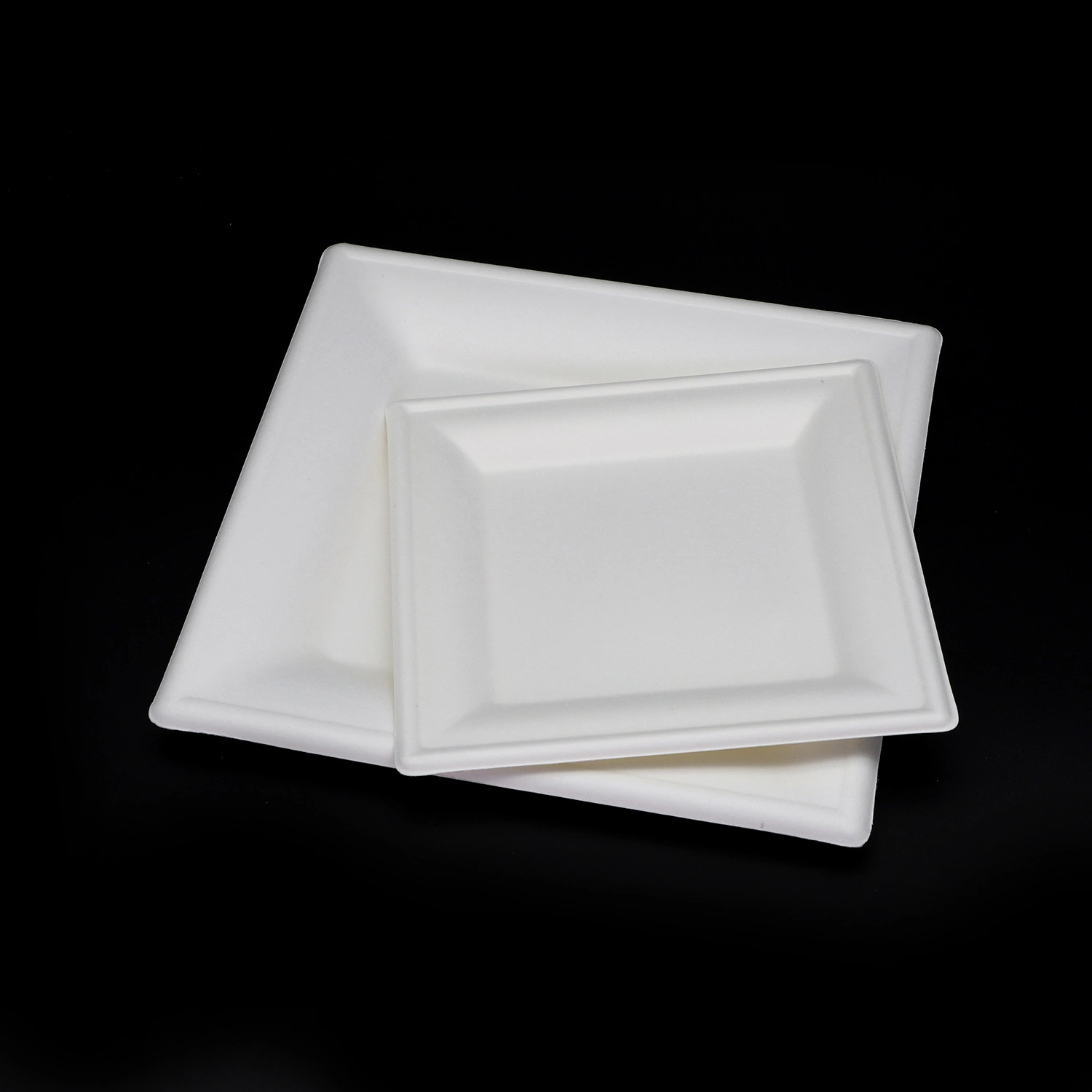 White Compostable Paper Square Plate for Fruit