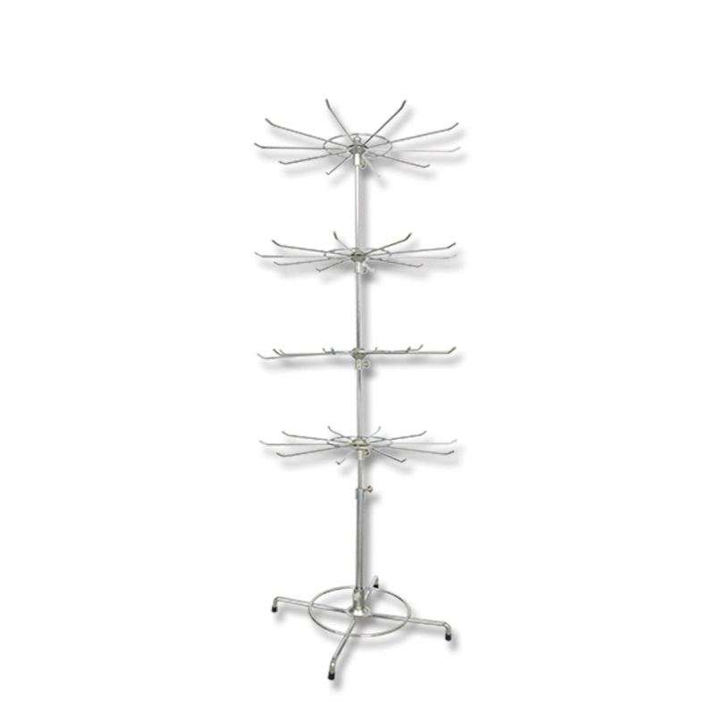 Metal Chrome 4 Tiers Accessories Display Stand