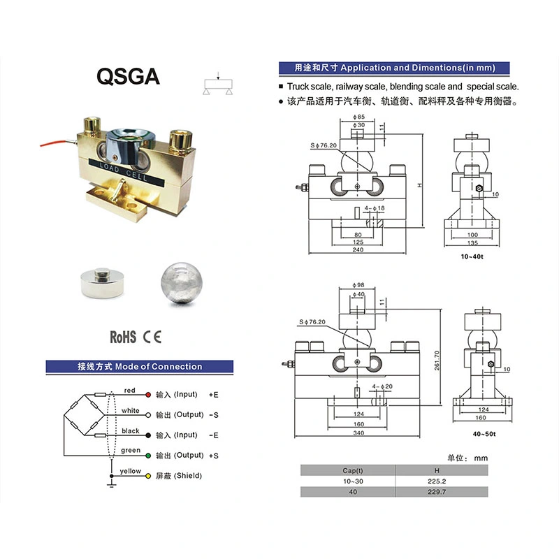 Qsga Weighing Scale Indicator 40t Load Cell